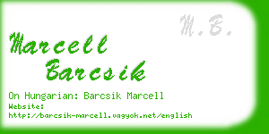 marcell barcsik business card